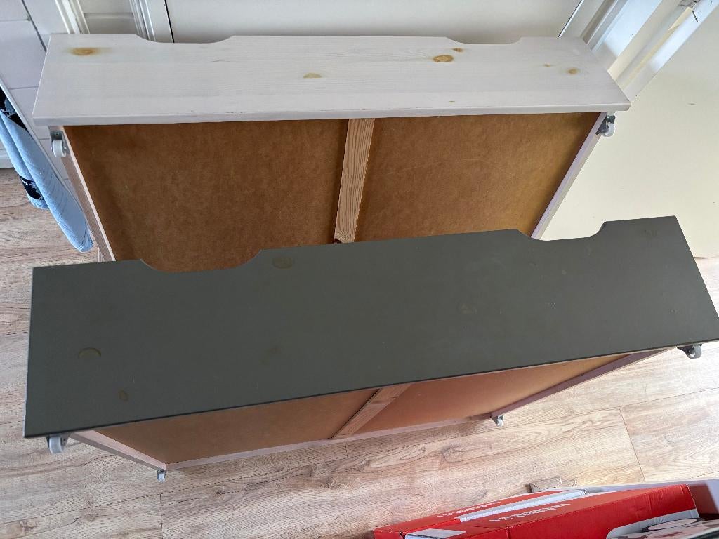 2 BEDLADES, Ophalen, Zo goed als nieuw, Eenpersoons, Hout