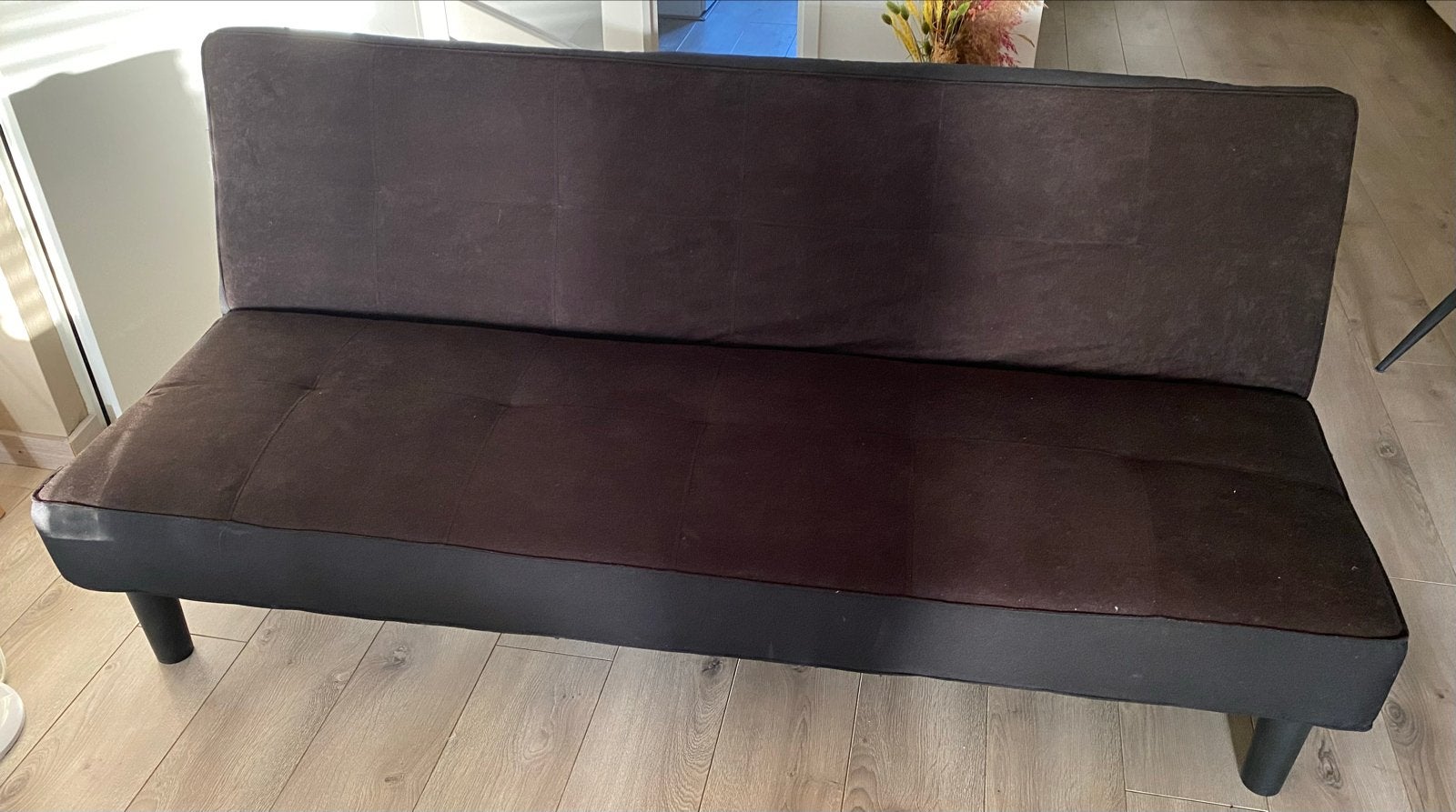 Compacte slaapbank 110 cm x 180 cm, Ophalen, 100 cm, Zwart, Tweepersoons
