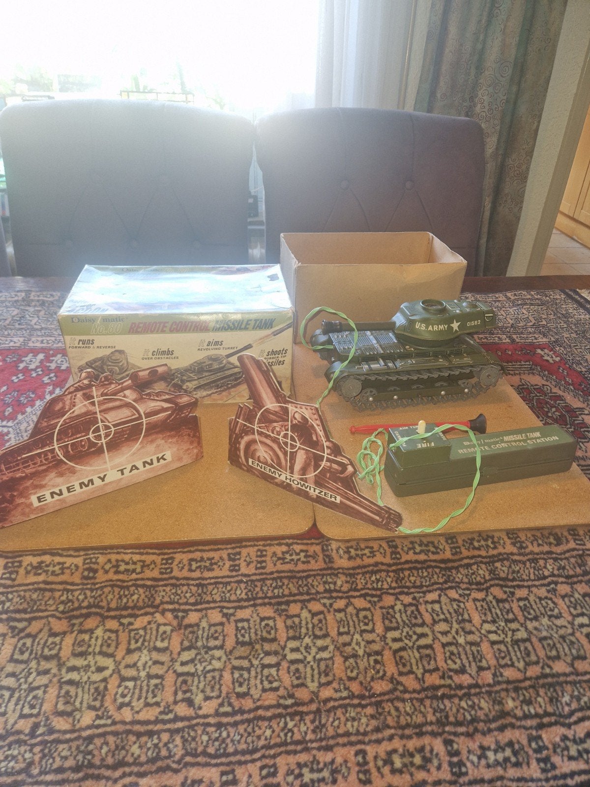 Vintage Daisy -matig 80 raketten tank met afstandsbediening, Ophalen of Verzenden
