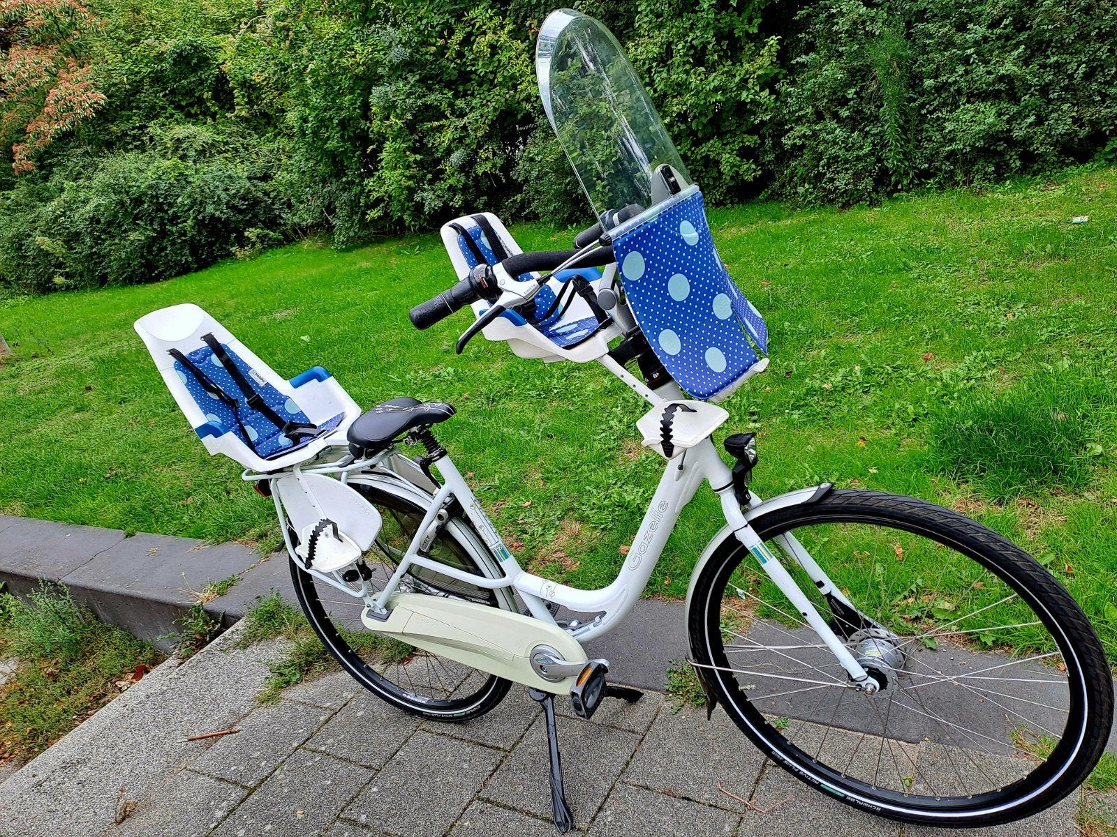 GAZELLE BLOOM moederfiets met kinderzitjes, Fietsen en Brommers, Fietsen | Dames | Moederfietsen, Ophalen, 2 zitjes, 53 tot 56 cm