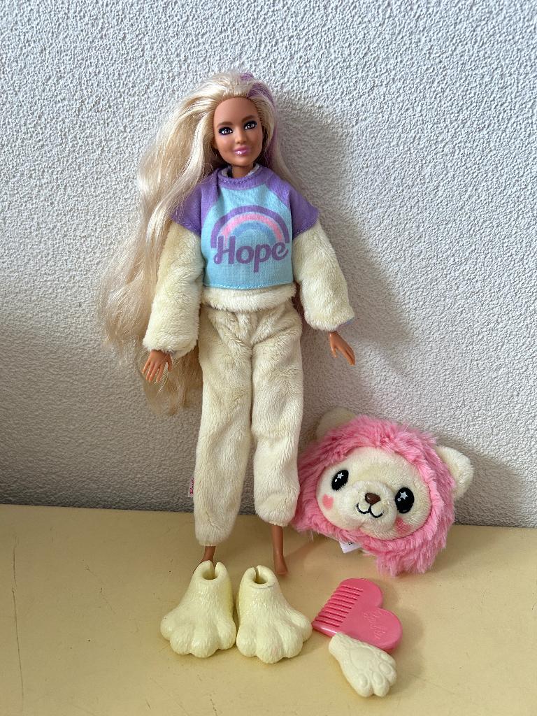 Barbie Cutie Reveal pop leeuwenkostuum, Ophalen of Verzenden, Gebruikt, Barbie