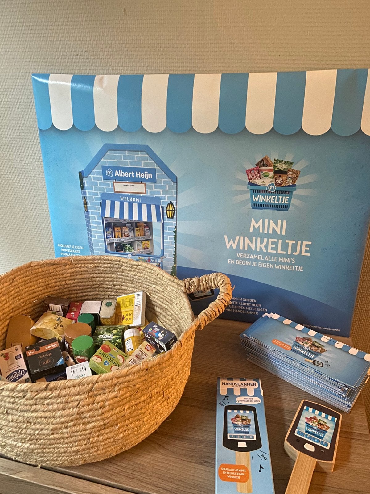 AH mini winkeltje met scanner en heel veel minis, Ophalen, Nieuw, Met geluid