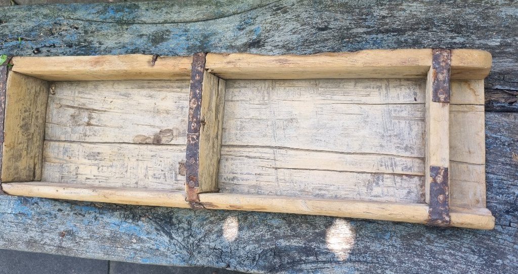 UNIEKE antieke houten bak landelijk  brocante, Ophalen