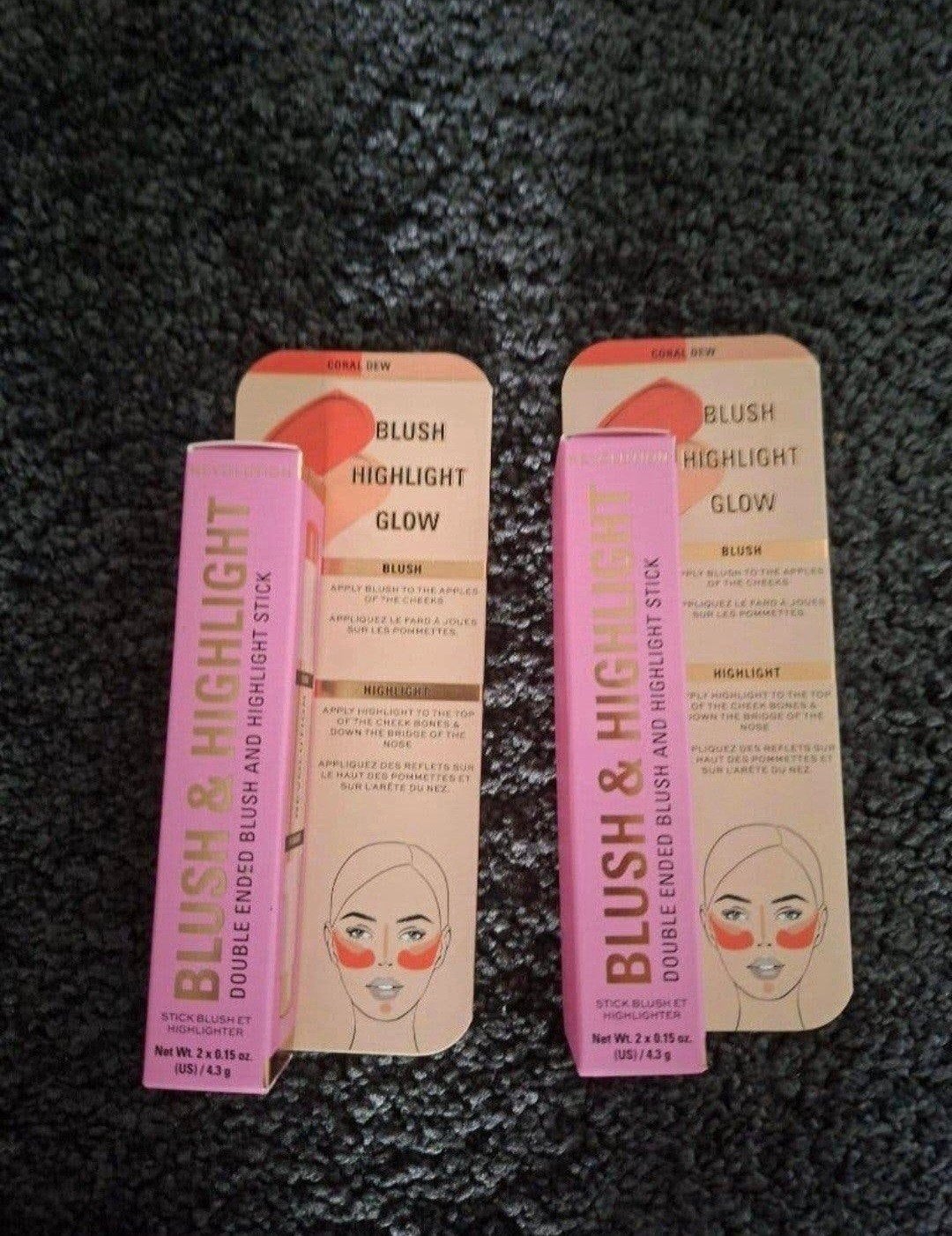 Revolution Blush & Highlight Stick - Coral Dew (advr 454), Wangen, Nieuw, Ophalen of Verzenden, Make-up