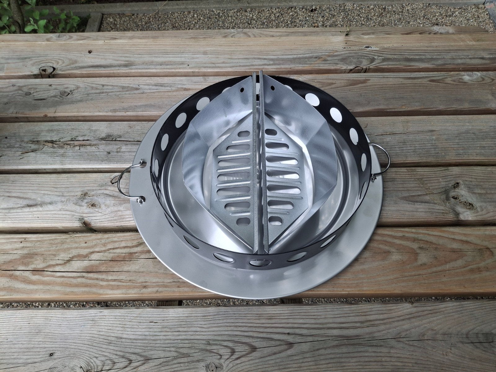 T.E.A.B Diffuser, kolenring en kolenbakjes tbv Weber 57cm, Ophalen
