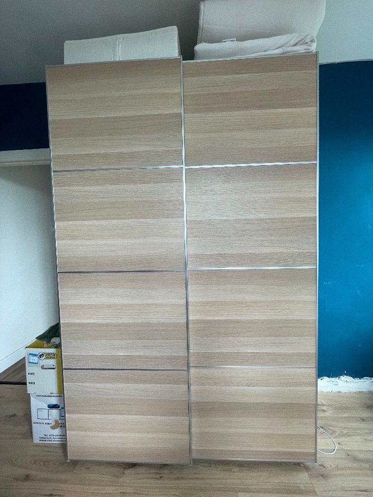 IKEA MEHAMN schuifdeur 150cm voor PAX kast, Ophalen, Kunststof, 100 tot 150 cm, 200 cm of meer