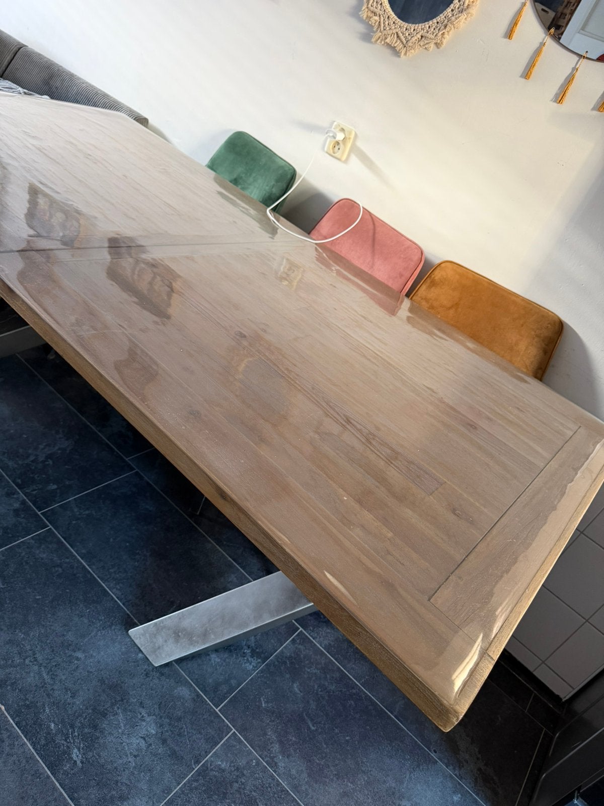 Eettafel, Huis en Inrichting, Ophalen, 200 cm of meer, 50 tot 100 cm, Zo goed als nieuw
