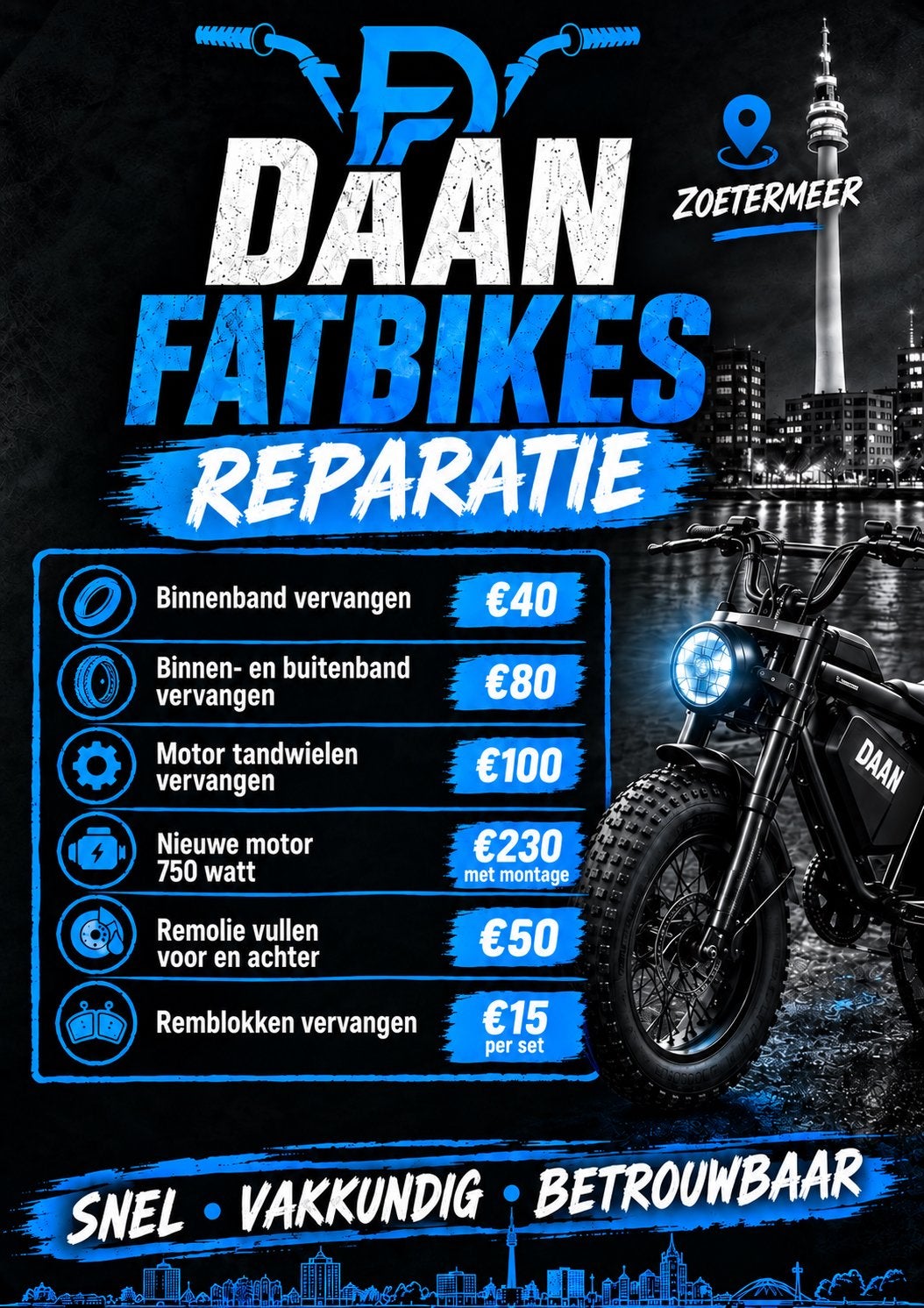 Fatbike reparatie, Ophalen of Verzenden