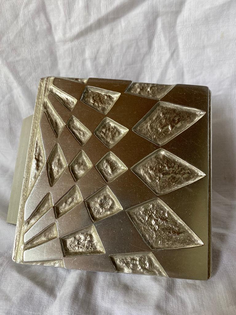 Retro deurklink metaal Art Deco stijl, Ophalen of Verzenden