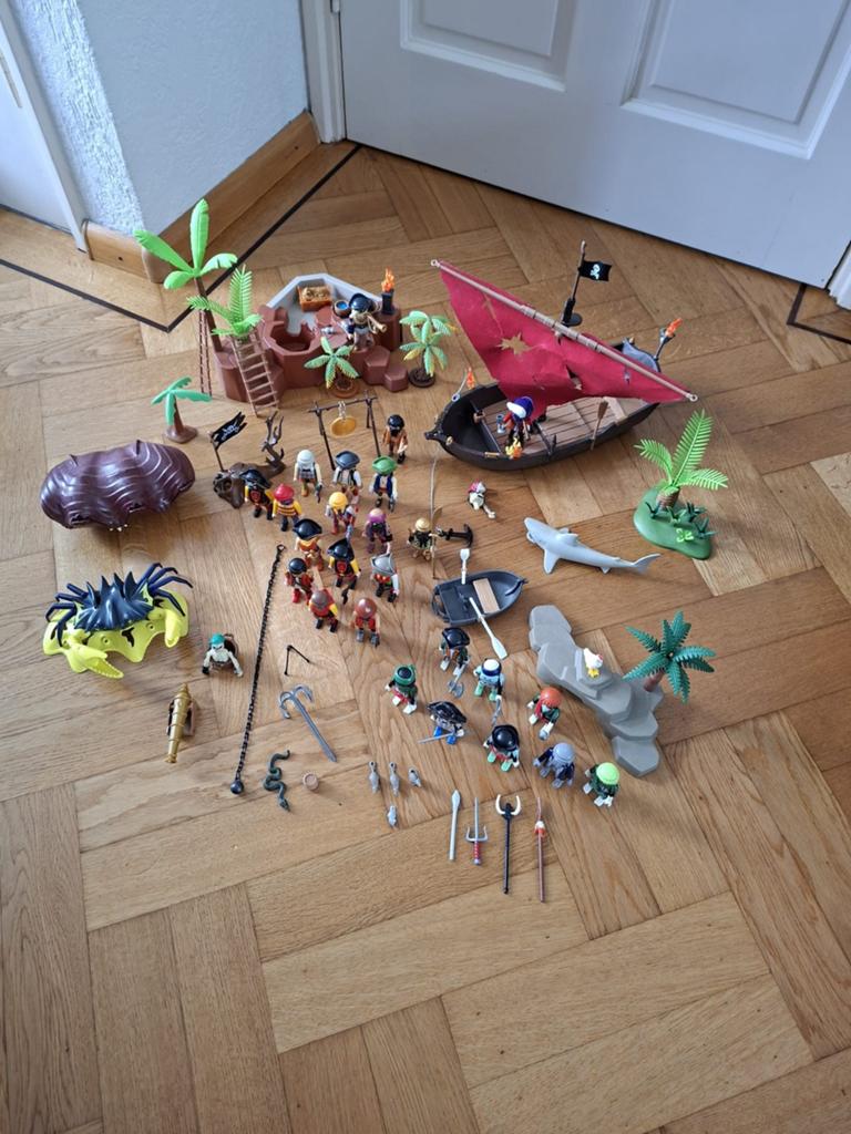 Playmobil Piraten Set: Schip, Eiland, Zeemonster & Meer!, Ophalen of Verzenden, Gebruikt, Complete set