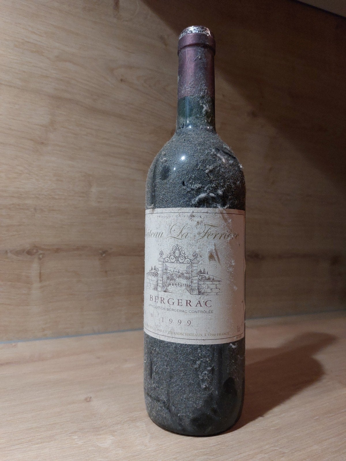 Château La Ferrière Bergerac 1999 - Rode Wijn, Verzamelen, Ophalen of Verzenden, Gebruikt, Frankrijk, Rode wijn