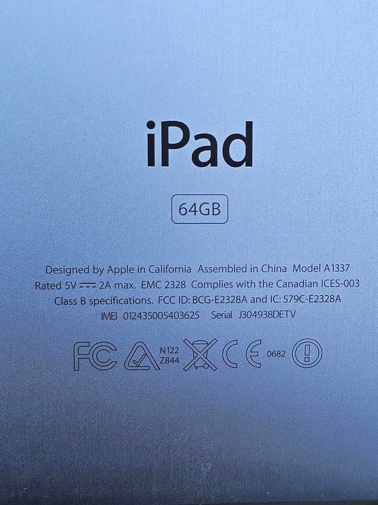Apple iPad A1337 - 64GB Wi-Fi - 3G, Computers en Software, Apple iPads, Ophalen of Verzenden, 10 inch, Apple iPad, 64 GB