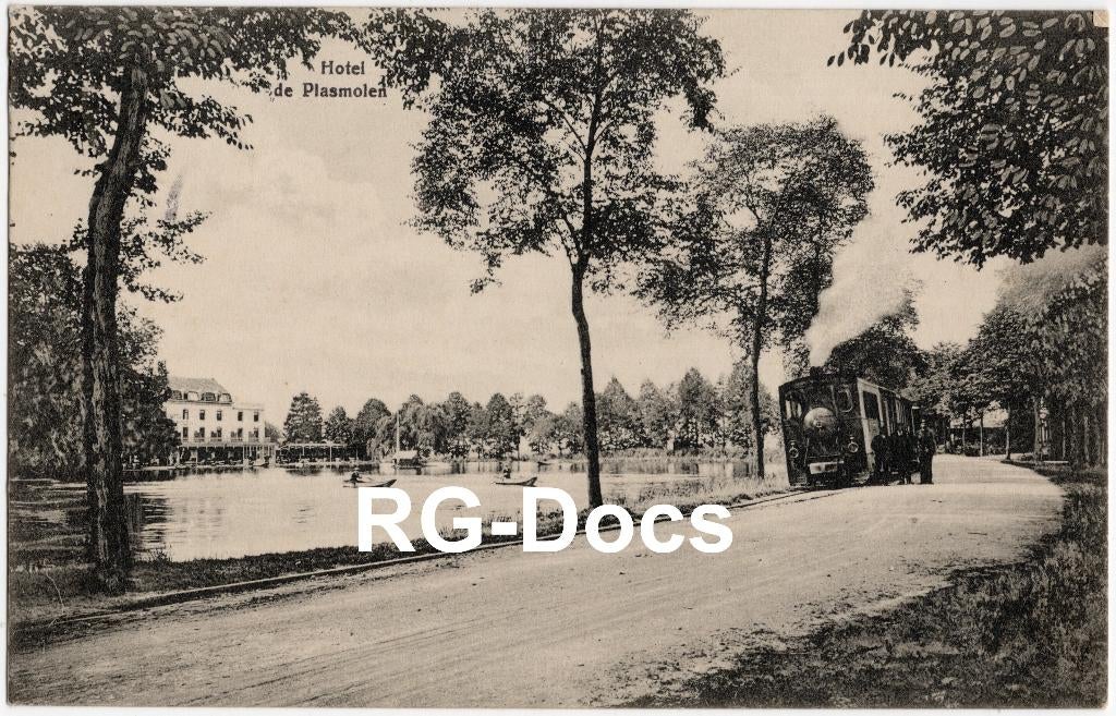 Ansichtkaart - Briefkaart Stoomtram Plasmolen - Hotel 1915, Ophalen of Verzenden, Voor 1920, Gelopen, Limburg