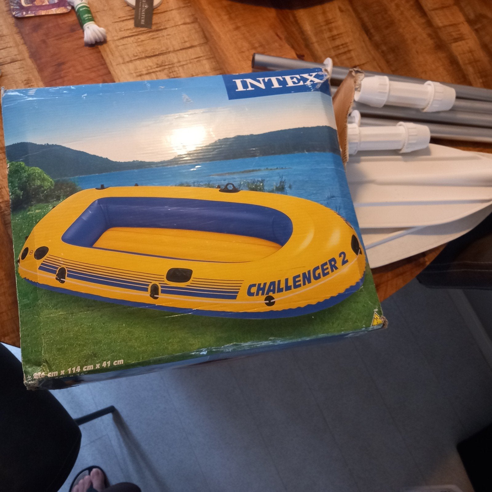 Intex Challenger 2 opblaasboot met peddels, Ophalen of Verzenden, Nieuw