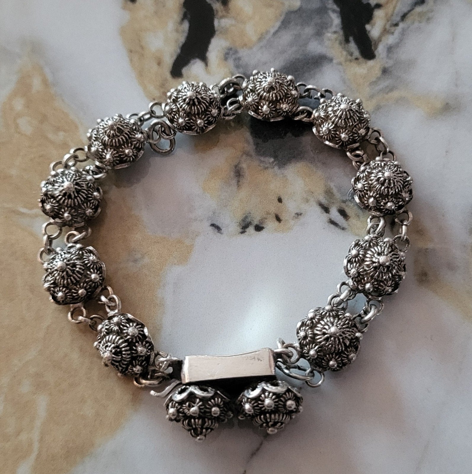 Zeeuwse knop/knoop armband, Verzenden, Gebruikt, Zilver, Zilver