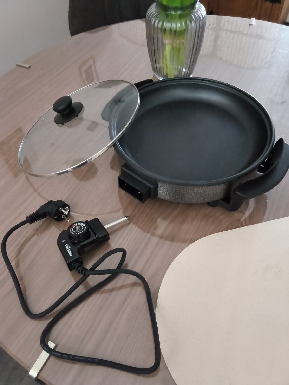 Elektrische pan met deksel en thermostaat, Witgoed en Apparatuur, Verzenden, Nieuw