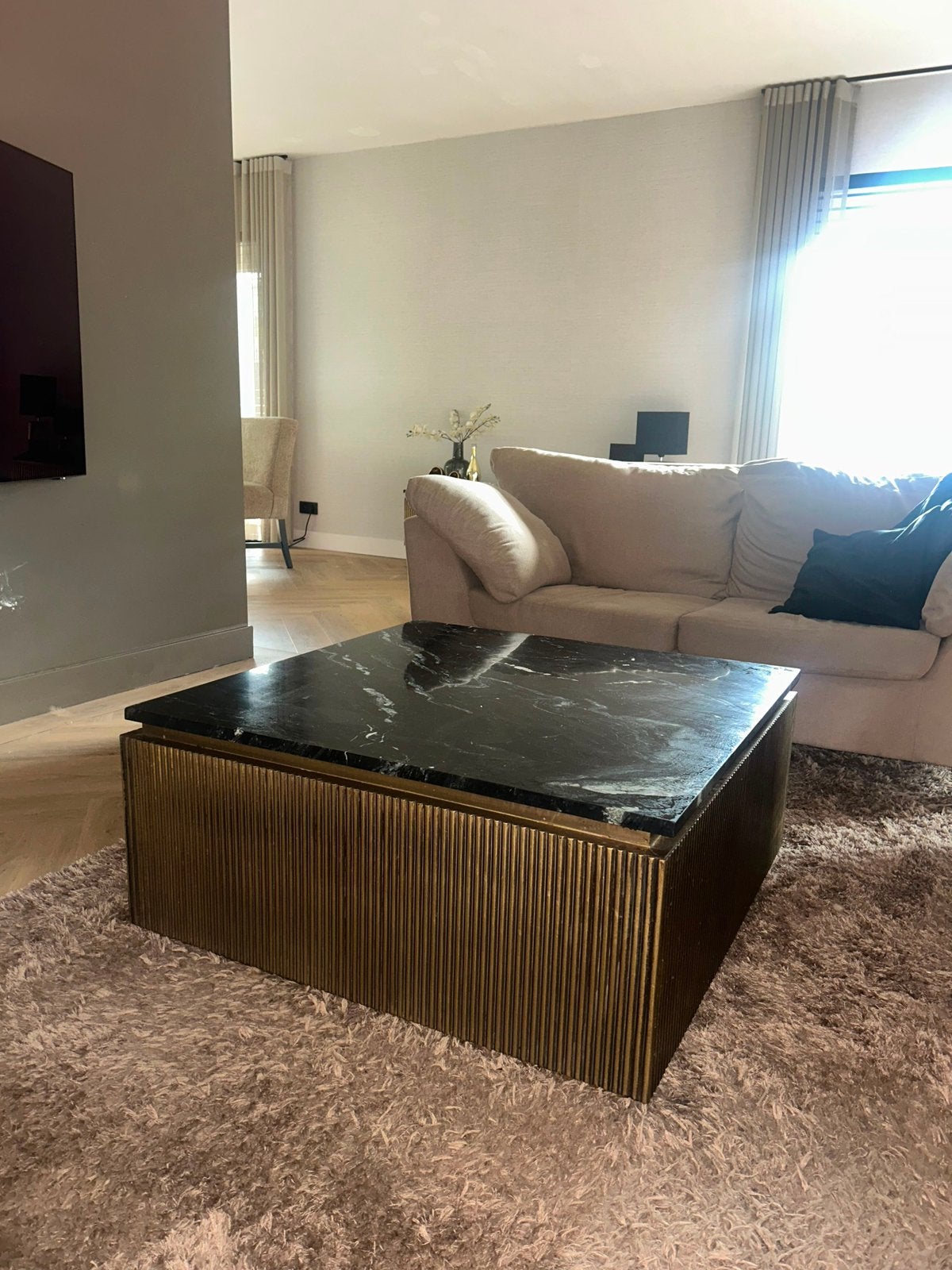 Richmond Ironville salontafel | Ook als set met tv-meubel, Ophalen, Zo goed als nieuw, Rond