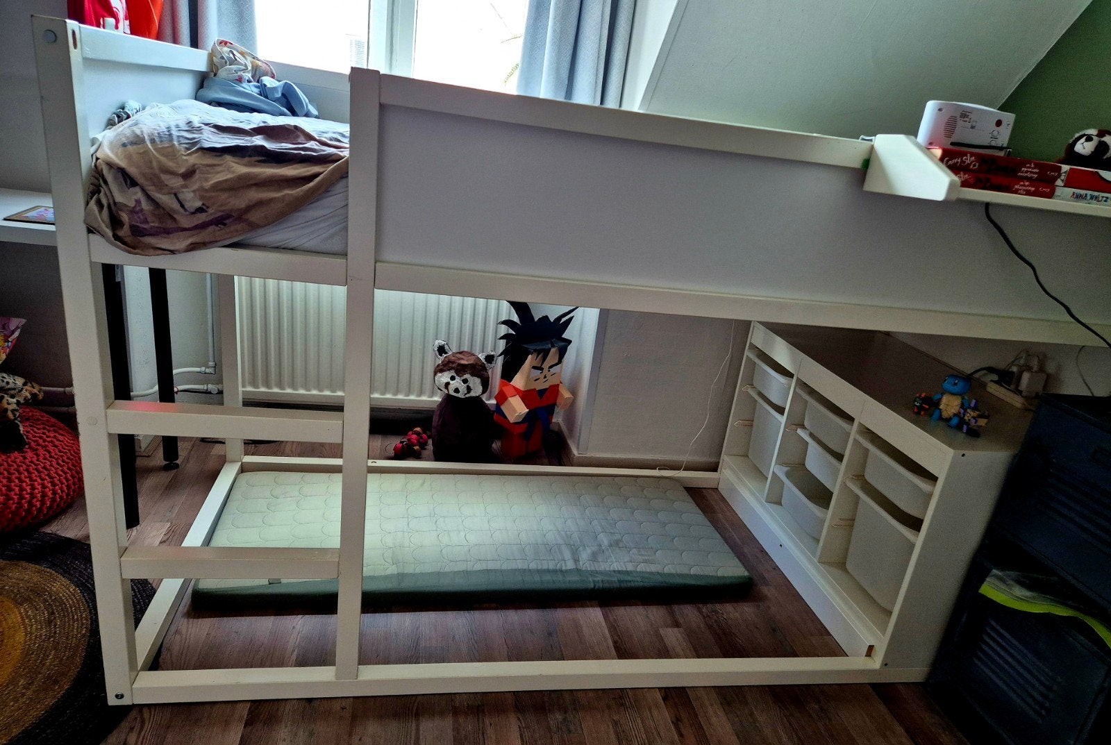 IKEA KURA omkeerbaar bed - wit gelakt, Huis en Inrichting, Ophalen, Gebruikt, 90 cm, Eenpersoons