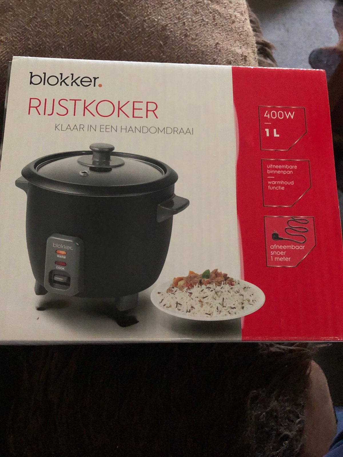 Blokker Rijstkoker 400W 1L - Klaar in een handomdraai, Ophalen, Nieuw