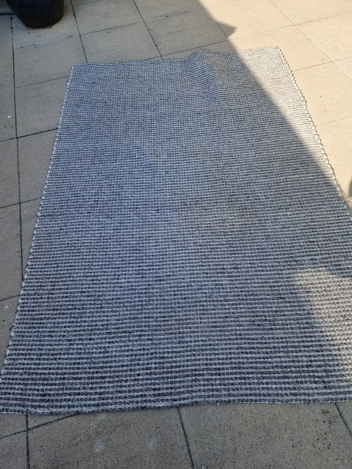 Gratis vloerkleed 200x140 grijs gemeleerd, Ophalen, Gebruikt, 200 cm of meer, Grijs