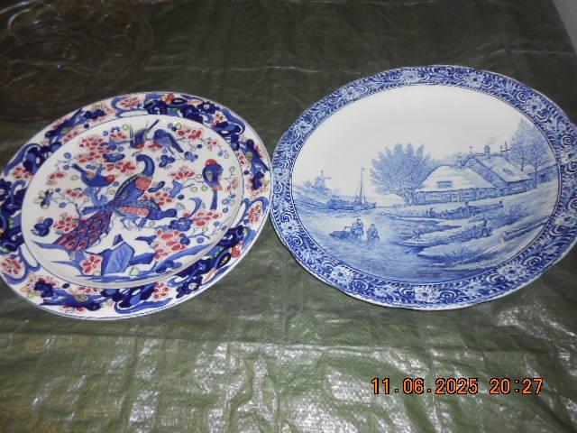 2 wandborden: delft royal sphinx boch polder/merkloos vogels, Antiek en Kunst, Ophalen of Verzenden
