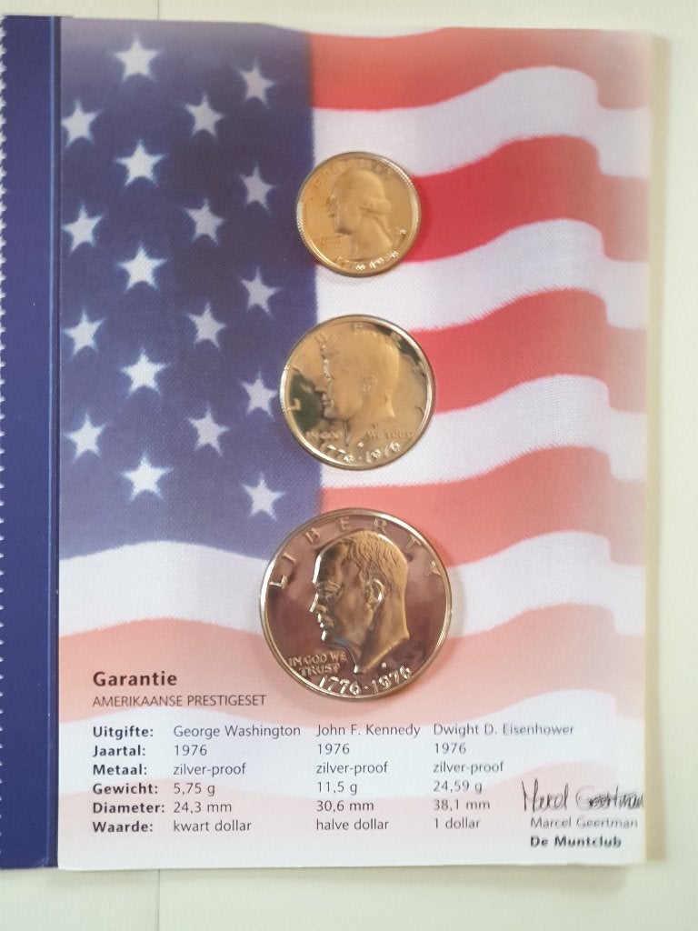 Prestigeset Amerika 1976 Proof ( zilver ), Postzegels en Munten, Verzenden, Noord-Amerika, Setje, Zilver