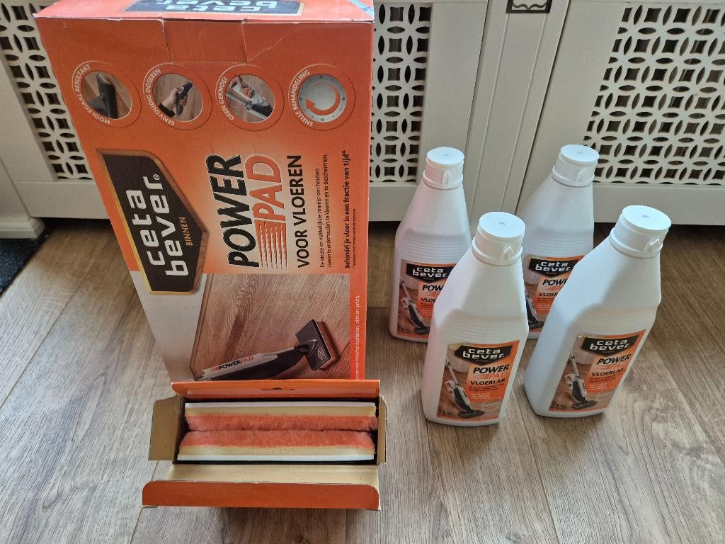 Complete CetaBever Powerpad blanke vloerlak pakket, Doe-het-zelf en Verbouw, Verf, Beits en Lak, Overige kleuren, Verzenden, Nieuw