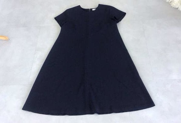 Donkerblauw jurkje van Zenggi met kort mouwtje maat 4 = 42, Blauw, Maat 42/44 (L), Ophalen of Verzenden, Zo goed als nieuw