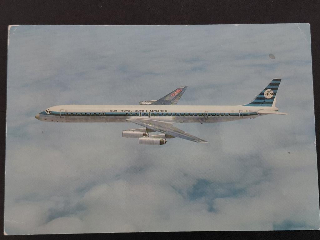 KLM extra long jet, DC - 9 - 30, ongelopen., Verzenden, Gebruikt, Kaart, Foto of Prent