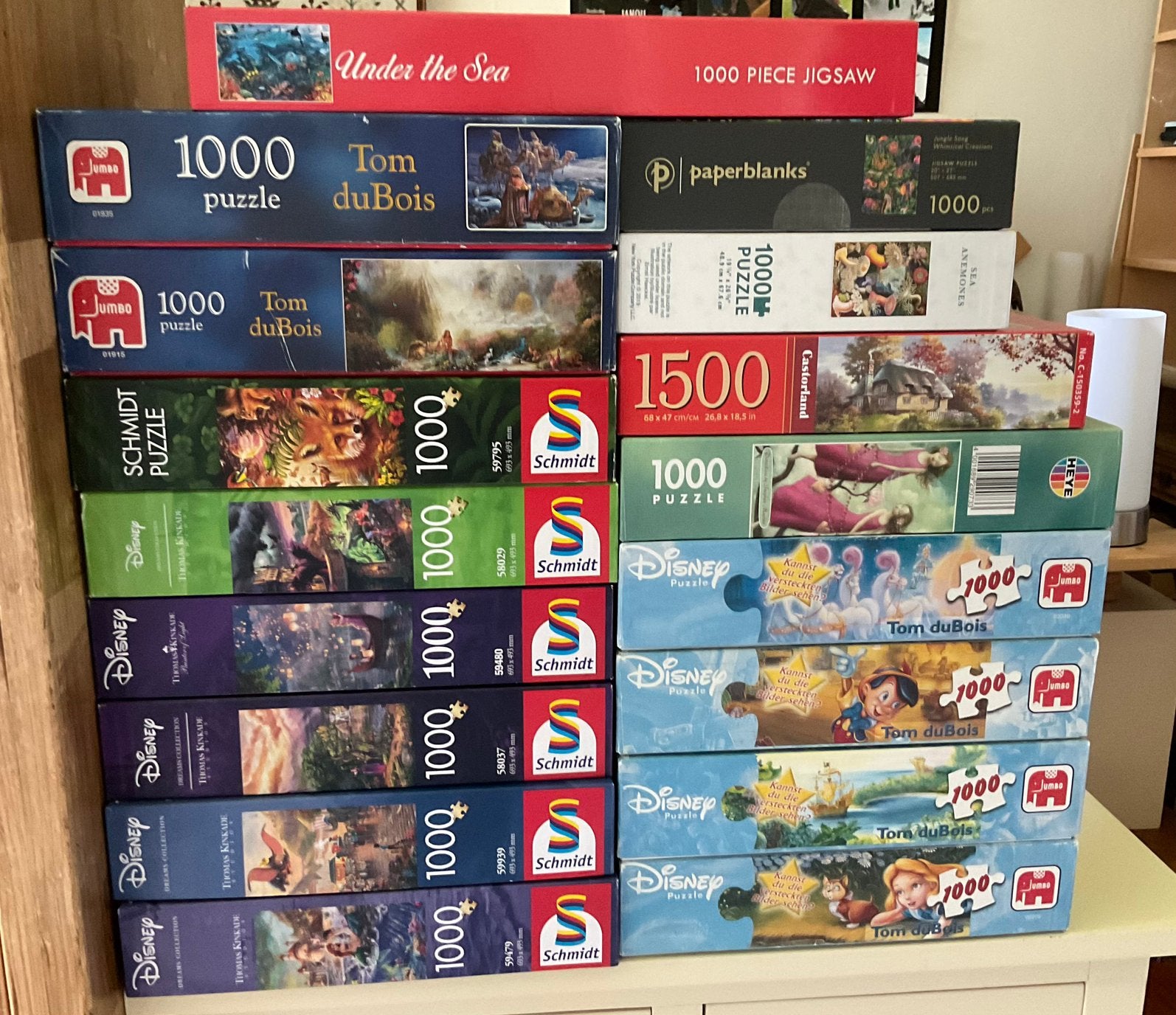 Diverse Legpuzzels 1000 stukjes, Verzenden, 500 t/m 1500 stukjes, Zo goed als nieuw