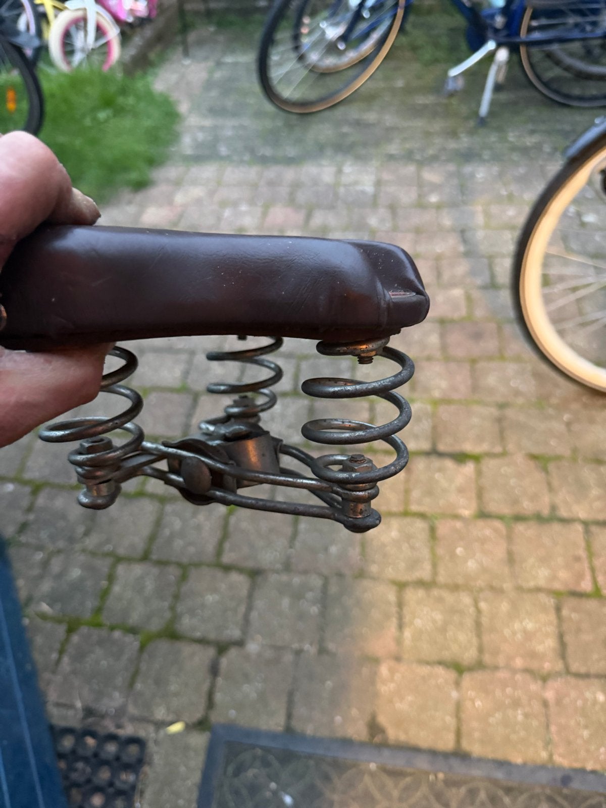 Vintage Hygia No. 7 fietszadel - Klassiek en origineel, Gebruikt, Leer, Ophalen of Verzenden, Zadel