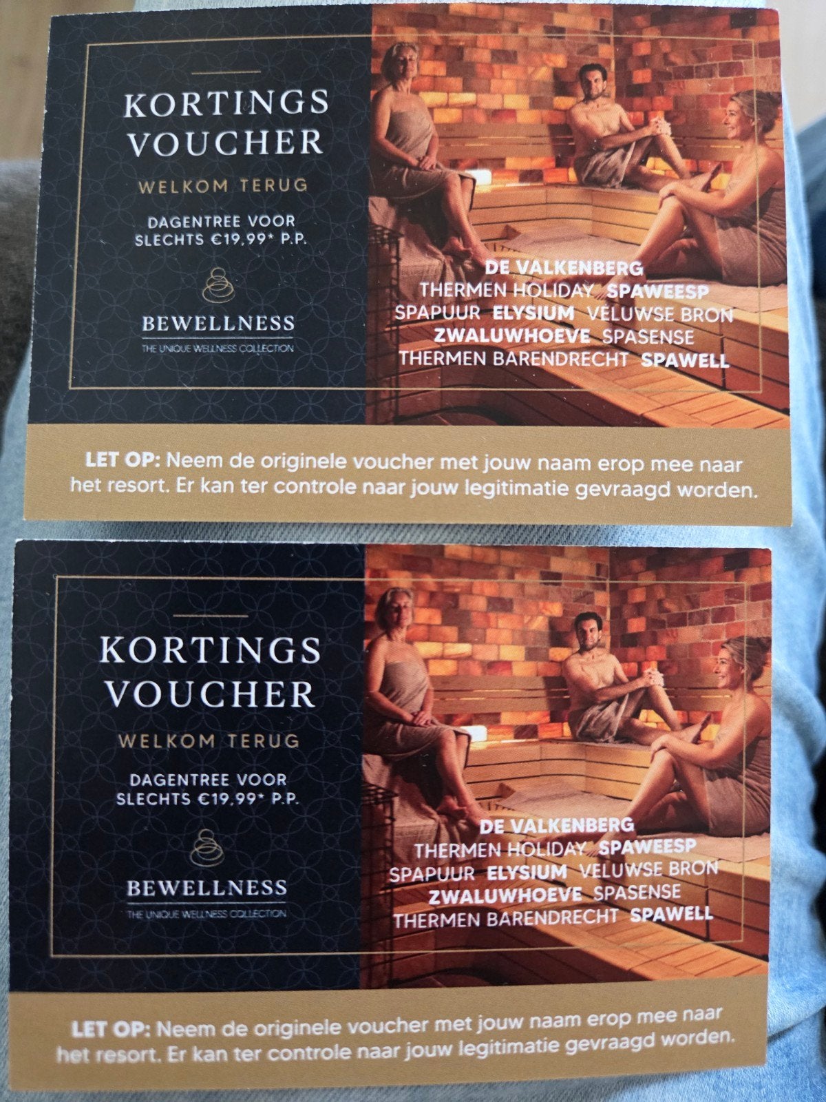 kortingsvoucher bewelness, Twee personen, Kortingsbon, Spa of Sauna