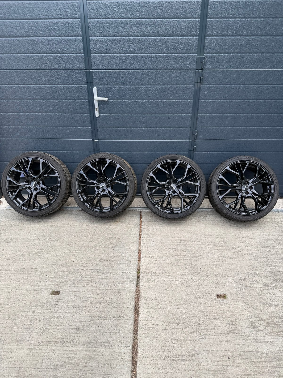Set van 4 Kumho Ecsta PS71 banden met 18 inch velgen, Ophalen, 18 inch, Gebruikt, Banden en Velgen