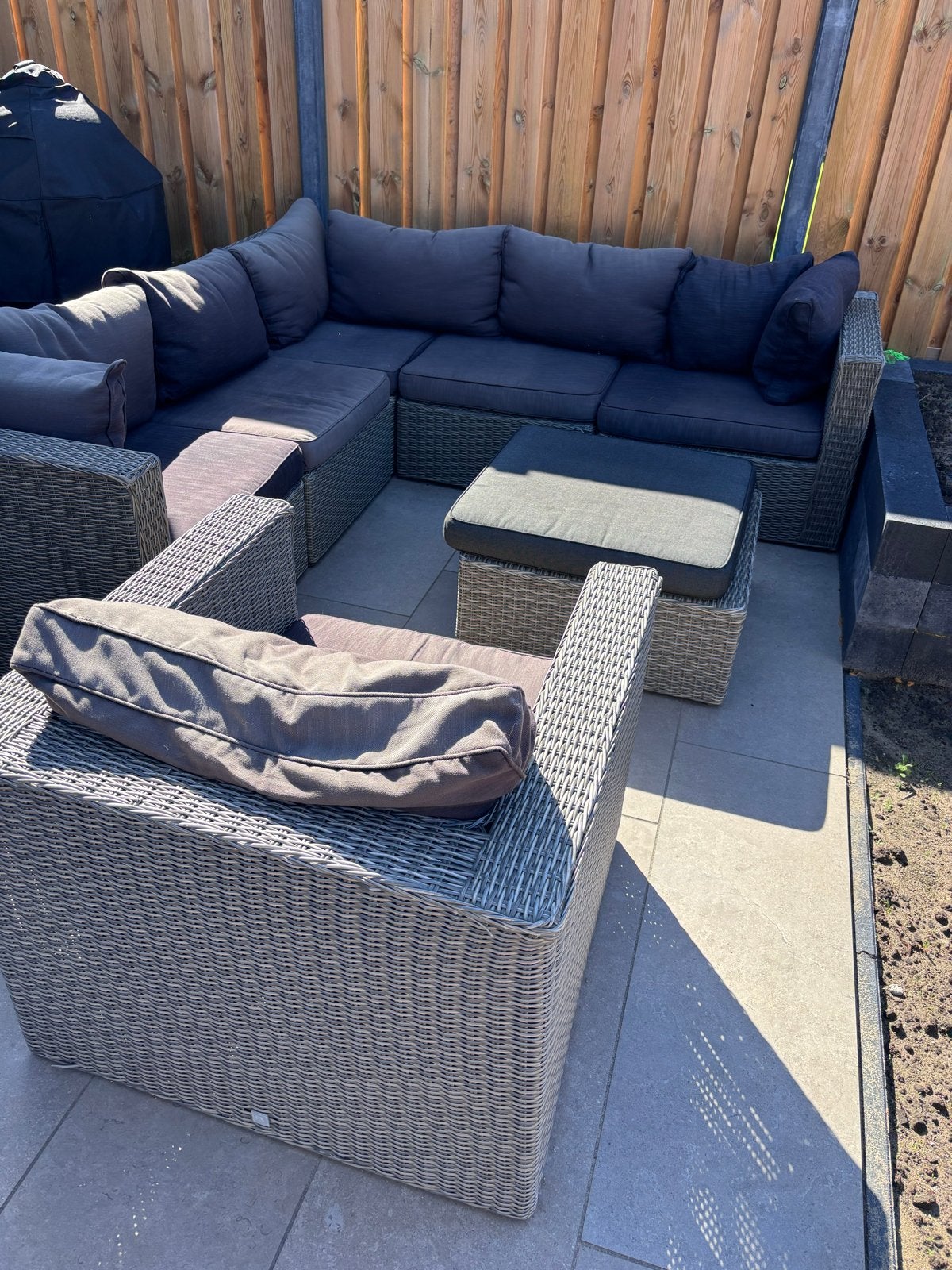 Wicker Loungeset met Kussens -