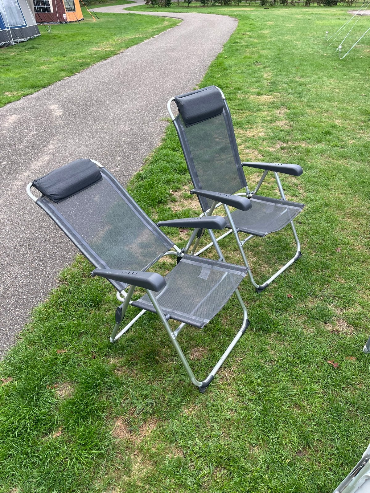 4x Lichtgewicht 5-standen campingstoelen, Ophalen, Gebruikt, Campingstoel