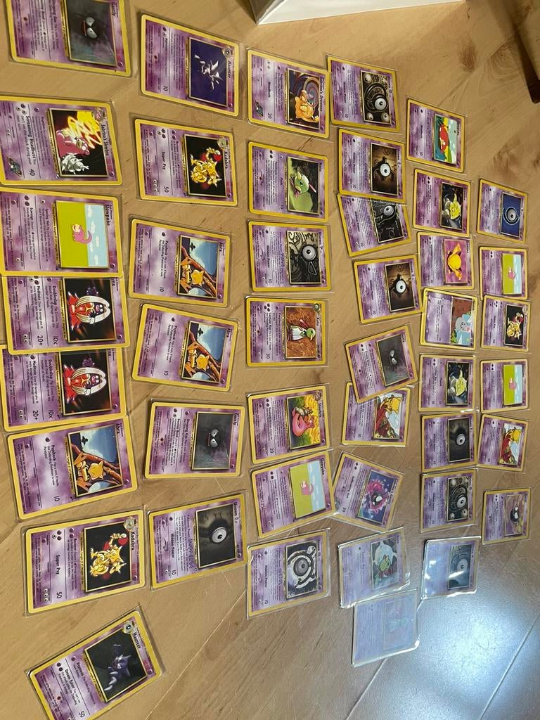 Vintage Pokémon kaarten – Houndoom / Sabrina // Team Rocket, Ophalen, Zo goed als nieuw, Meerdere kaarten