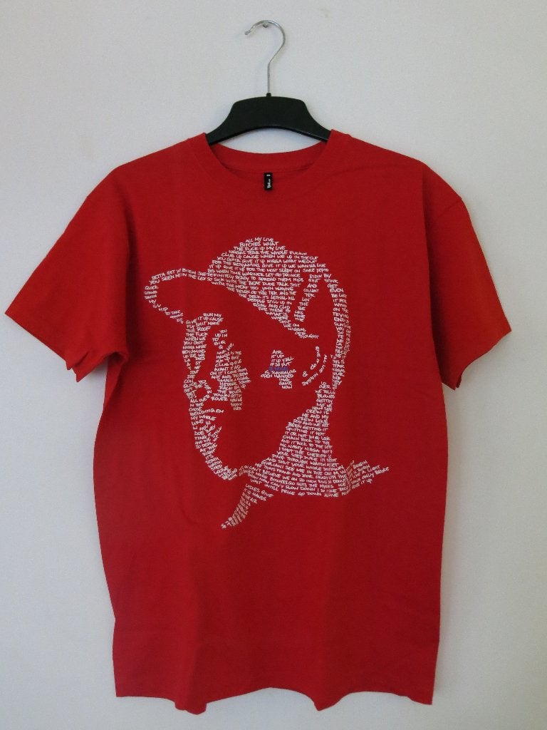 T-shirt: J DILLA tribute "GIVE IT UP" lyrics (Nieuw), Ophalen of Verzenden, Nieuw, Rood, Tjunk