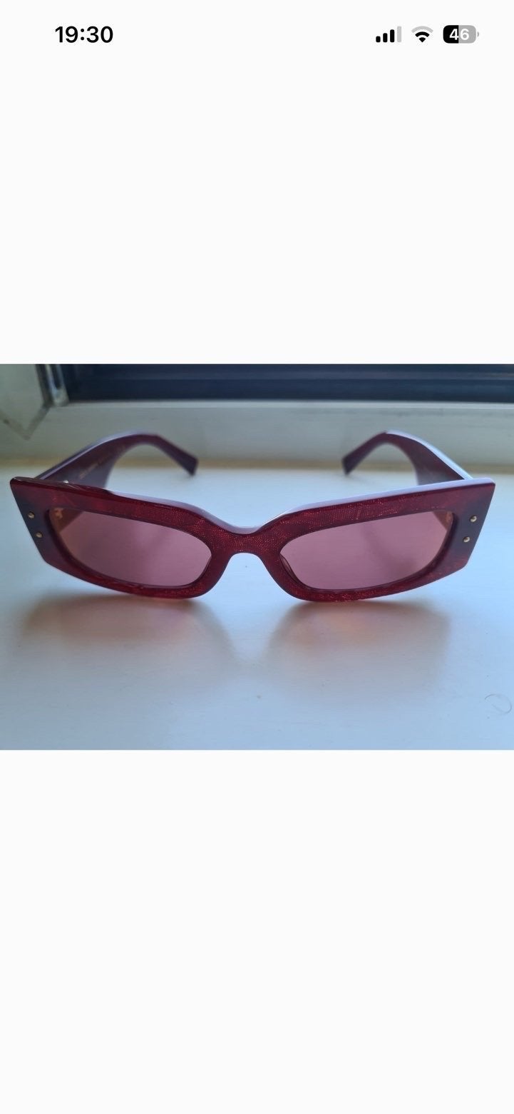 Dolce & Gabbana Zonnebril - Rood/Bordeaux, Zonnebril, Ophalen of Verzenden, Zo goed als nieuw, Dolce & Gabbana