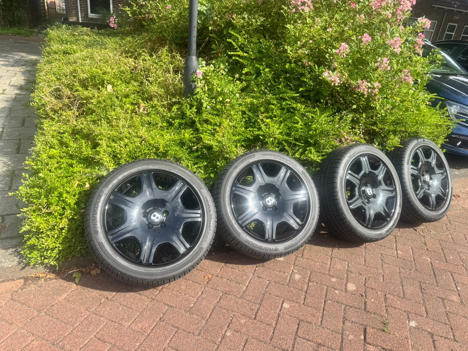 Mooie set Bentley velgen 5x112 19inch, 245 mm, Banden en Velgen, Zomerbanden, Ophalen