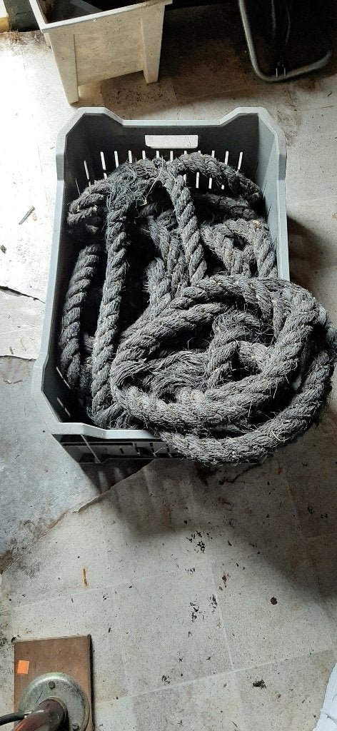 Scheepstouw ter decoratie, Ophalen, Gebruikt