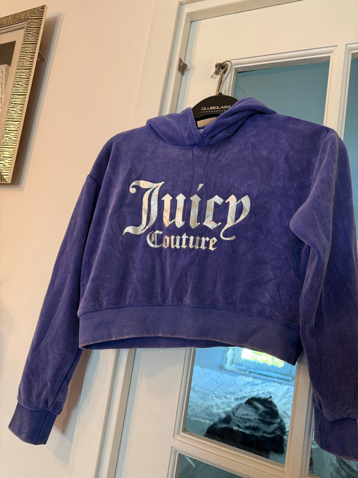 Juicy Couture paarse hoodie - Maat 8/9, Ophalen of Verzenden, Gebruikt, Meisje