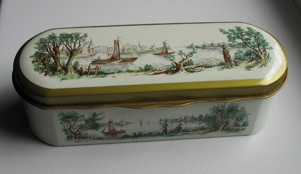 Vintage lepeldoosje Douwe Egberts, Ophalen of Verzenden, Gebruikt, Overige, Douwe Egberts