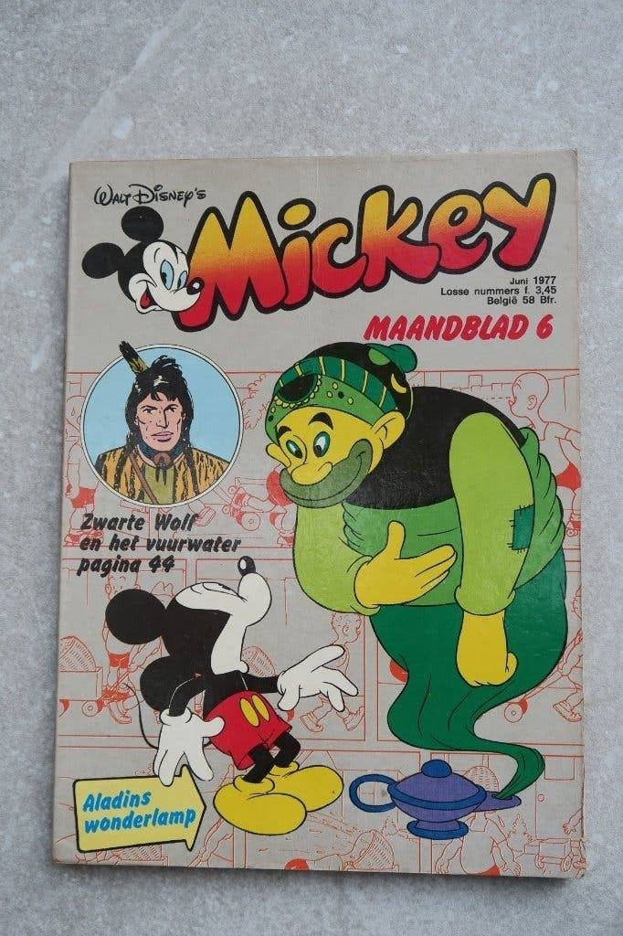 Mickey maandblad van juni 1977, Boeken, Gelezen, Ophalen of Verzenden, Walt Disney, Eén stripboek