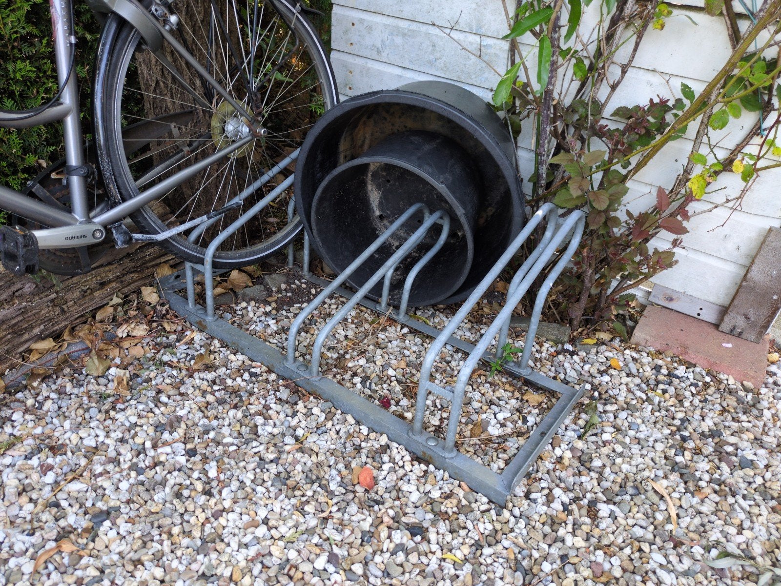 Stevig fietsenrek voor 3 fietsen, Ophalen