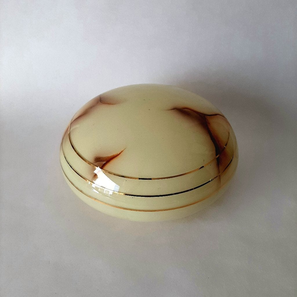 Gemarmerd lampenkap glas | Lampenkap ter vervanging, Niet bekend, Verzenden, Beige, Rond