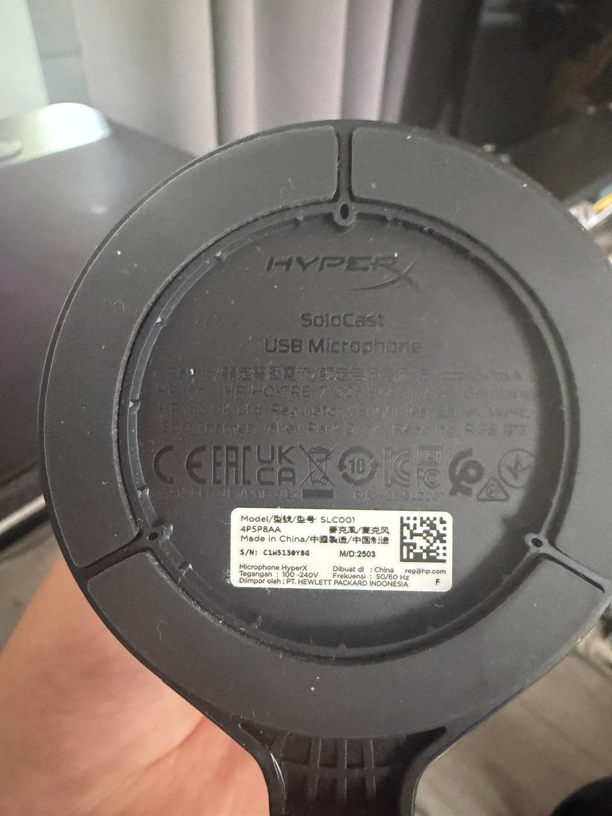 HyperX Solocast, Ophalen of Verzenden, Zo goed als nieuw, Zangmicrofoon