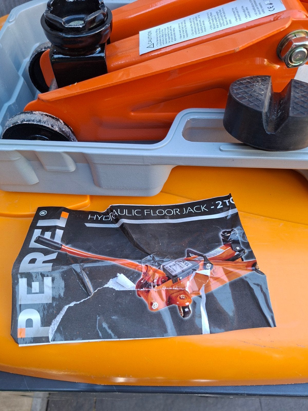 Perel Hydraulische Garagekrik 2 Ton, Auto diversen, Krikken, Ophalen, Zo goed als nieuw, Hydraulisch, Garagekrik