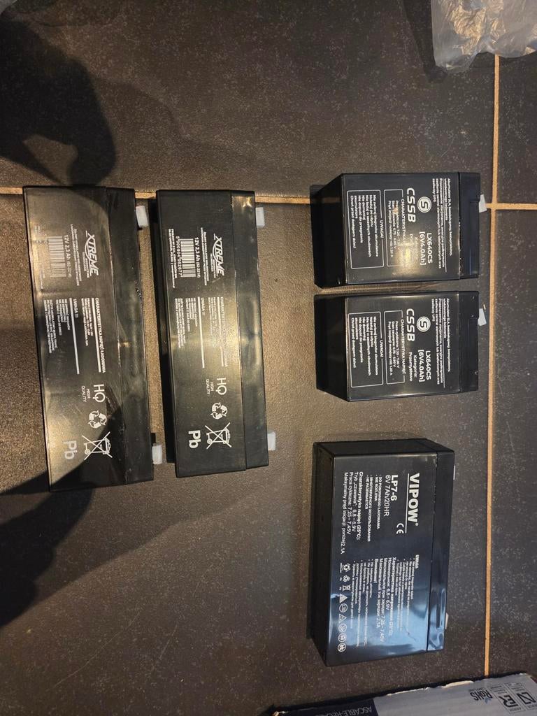5x Nieuwe Accu's - Diverse Types (6V 4Ah, 6V 7Ah), Ophalen of Verzenden, Nieuw, Oplaadbaar