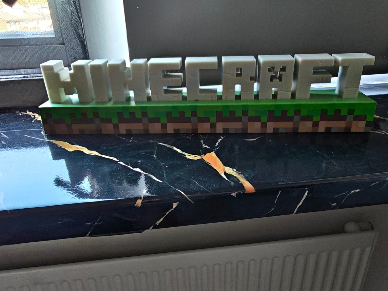 Minecraft logo decoratielamp - Perfect voor fans!, Ophalen of Verzenden, Zo goed als nieuw, Jongen of Meisje