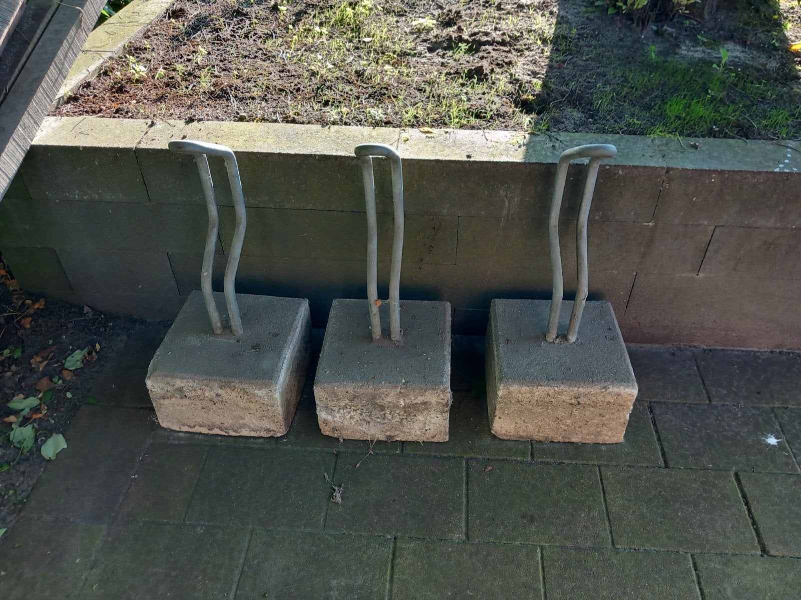 3x Fietsenstandaard met betonnen voet, Fietsen en Brommers, Ophalen, Gebruikt